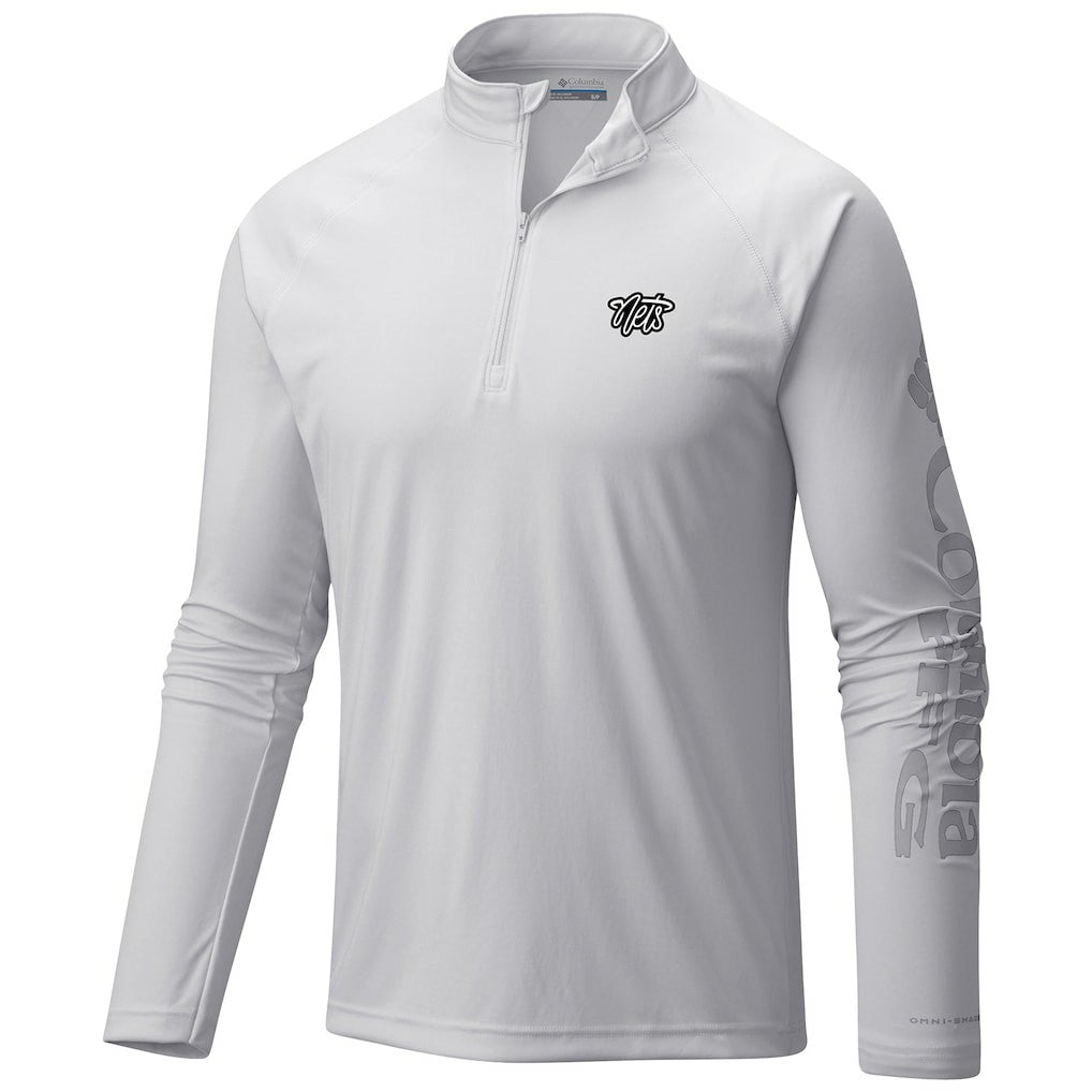Columbia Brooklyn Nets Terminal Tackle Raglan Omni-Shade Quarter-Zip Jacket