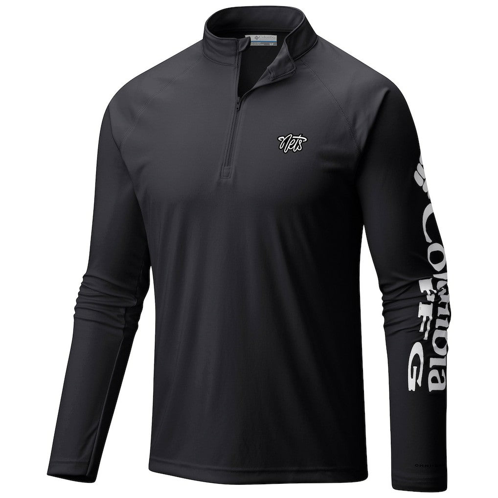 Columbia Brooklyn Nets Terminal Tackle Raglan Omni-Shade Quarter-Zip Jacket