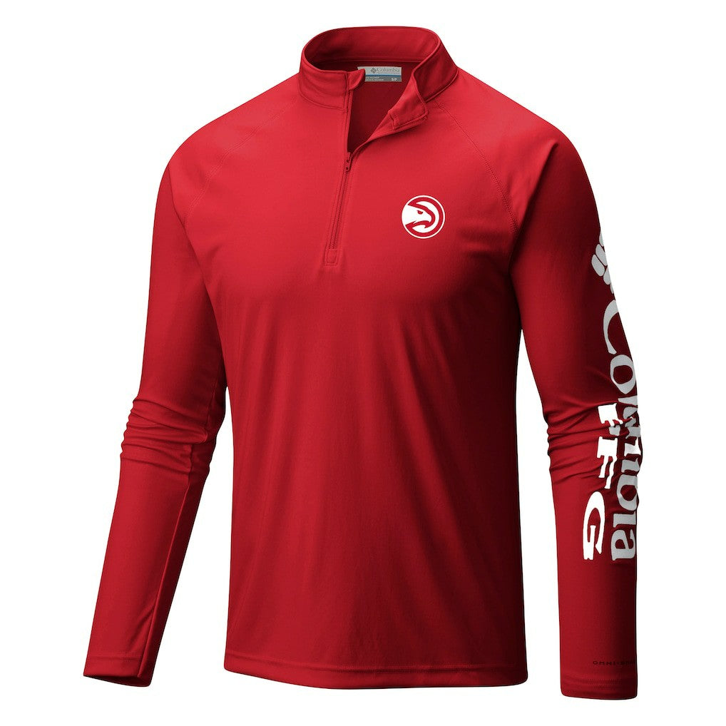 Columbia Atlanta Hawks Terminal Tackle Raglan Omni-Shade Quarter-Zip Jacket