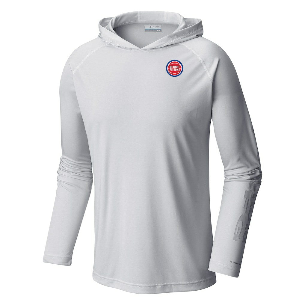 Columbia Detroit Pistons Terminal Tackle Long Sleeve Hoodie T-Shirt sale