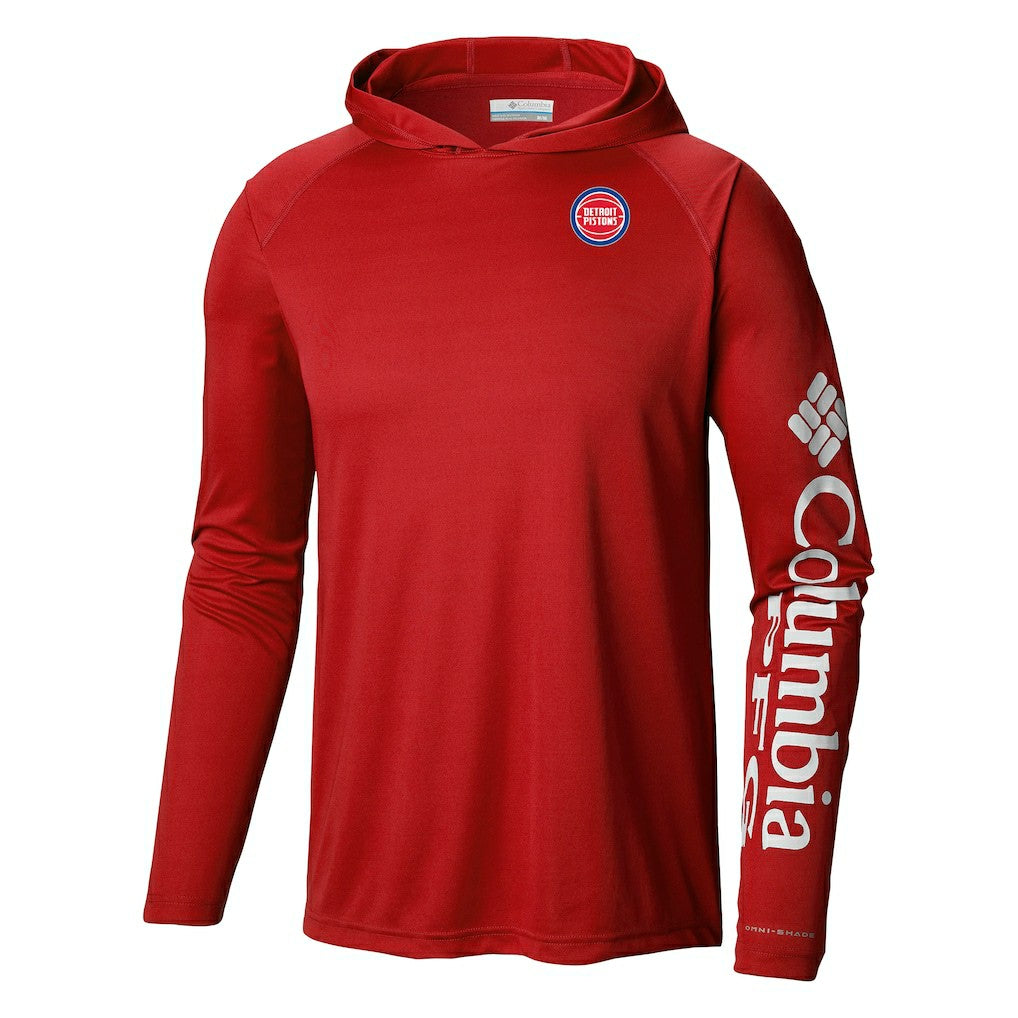 Columbia Detroit Pistons Terminal Tackle Long Sleeve Hoodie T-Shirt sale