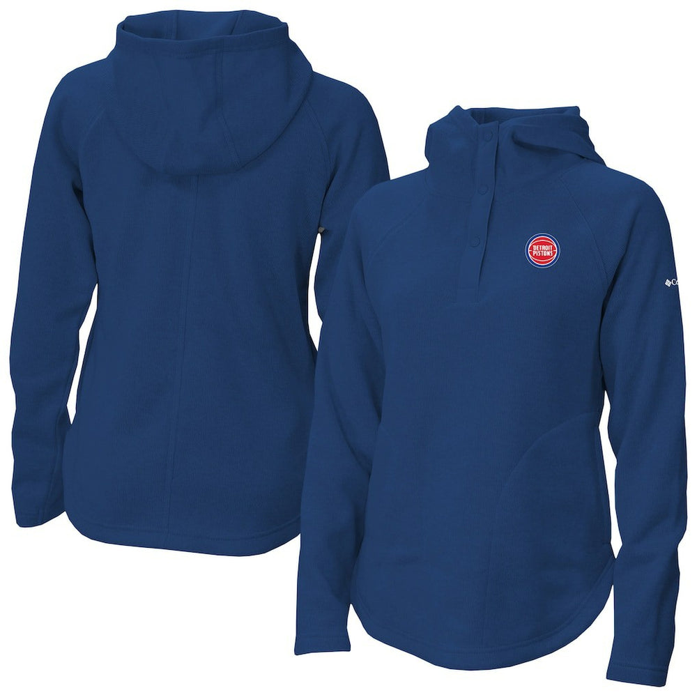 Columbia Detroit Pistons Women's Sweater Weather Quarter-Snap Hoodie sale