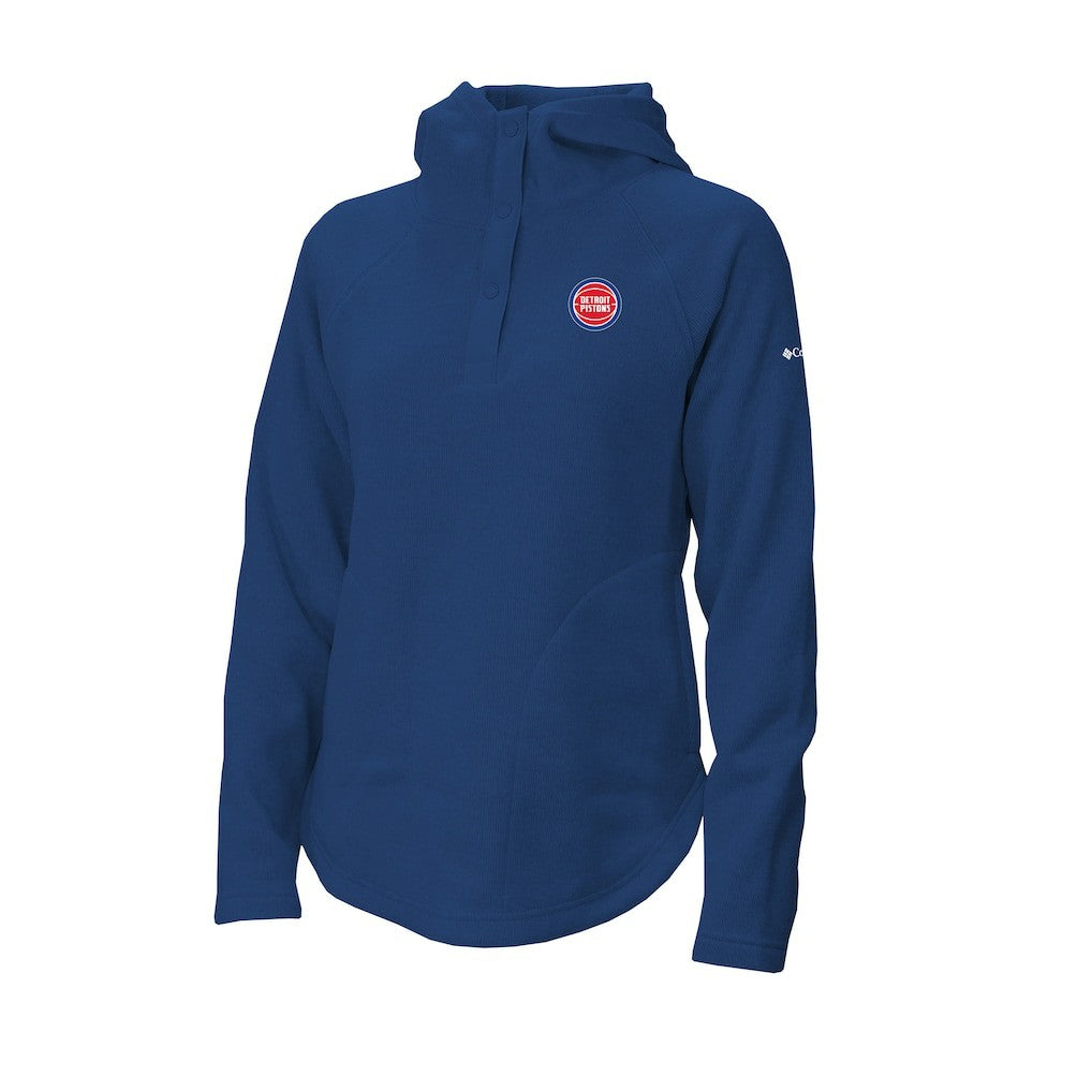Columbia Detroit Pistons Women's Sweater Weather Quarter-Snap Hoodie sale