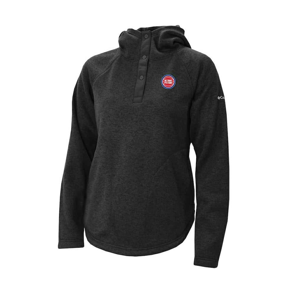Columbia Detroit Pistons Women's Sweater Weather Quarter-Snap Hoodie sale