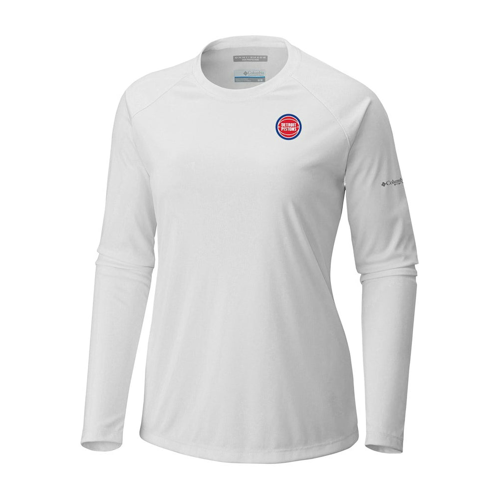 Columbia Detroit Pistons Women's Tidal Tee II Long Sleeve T-Shirt sale