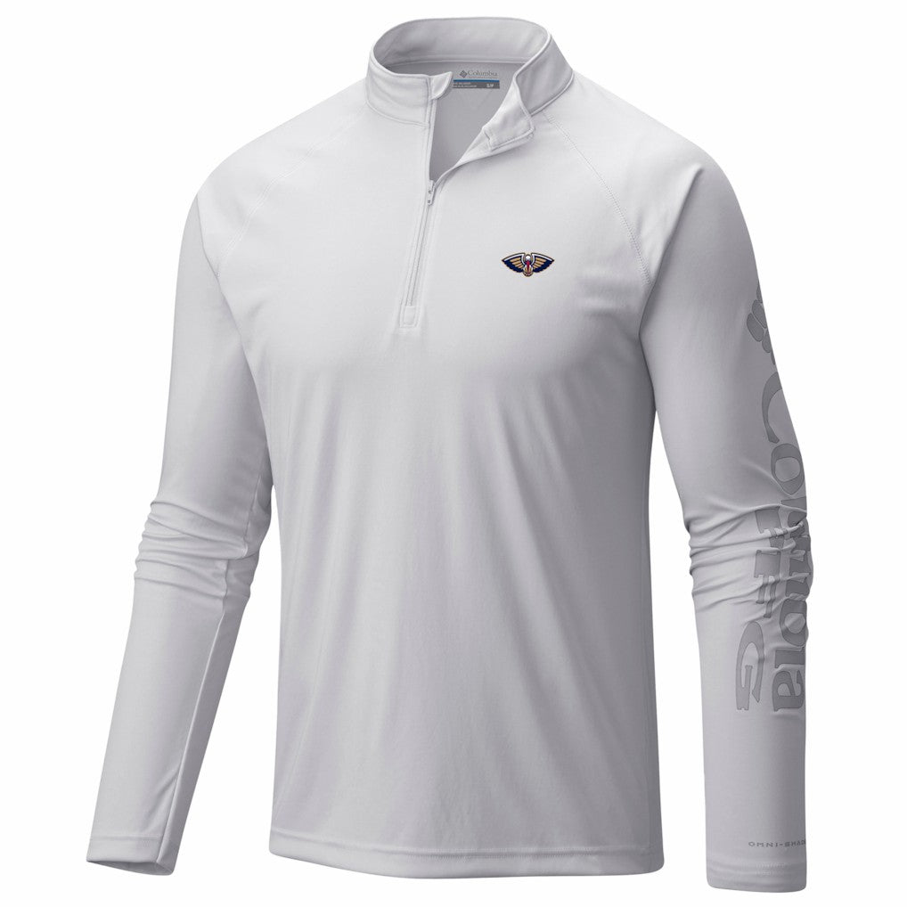 Columbia New Orleans Pelicans PFG Terminal Tackle Quarter-Zip Top