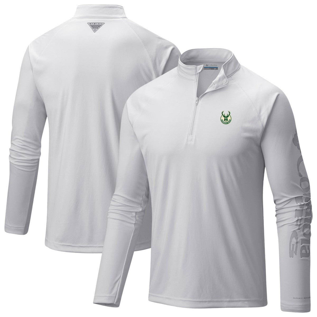 Columbia Milwaukee Bucks PFG Terminal Tackle Quarter-Zip Top