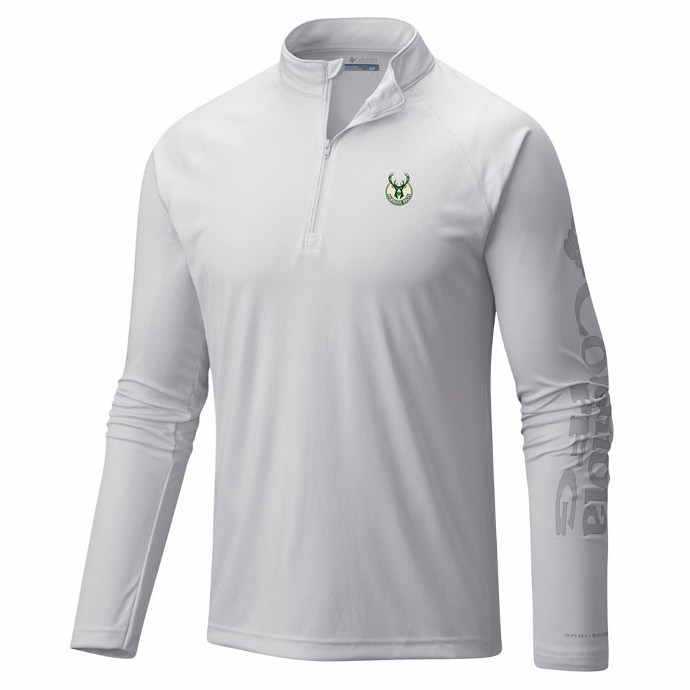 Columbia Milwaukee Bucks PFG Terminal Tackle Quarter-Zip Top