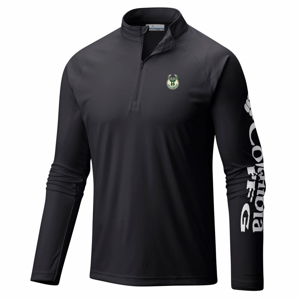 Columbia Milwaukee Bucks PFG Terminal Tackle Quarter-Zip Top