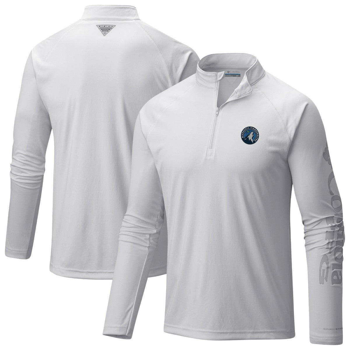 Columbia Minnesota Timberwolves PFG Terminal Tackle Quarter-Zip Top