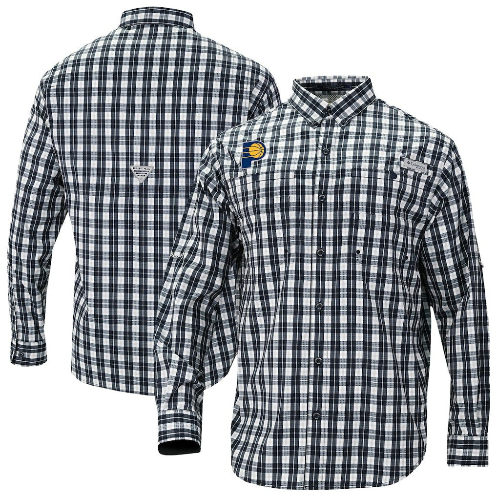 Columbia Indiana Pacers Super Tamiami Omni-Shade Long Sleeve Button-Down Shirt