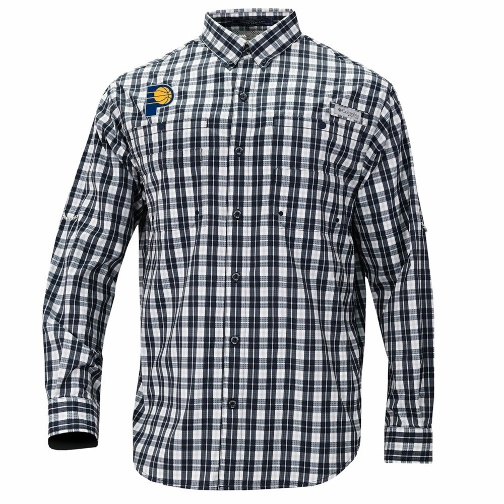 Columbia Indiana Pacers Super Tamiami Omni-Shade Long Sleeve Button-Down Shirt