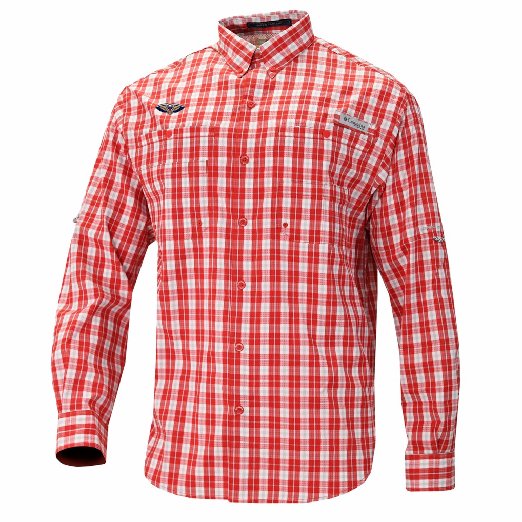 Columbia New Orleans Pelicans Super Tamiami Omni-Shade Long Sleeve Button-Down Shirt
