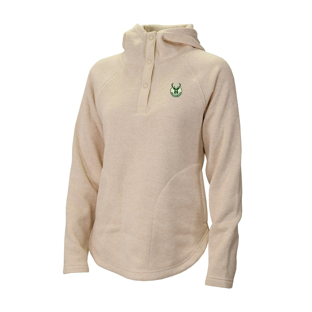 Columbia Milwaukee Bucks Women's Sweater Weather Quarter-Snap Hoodie