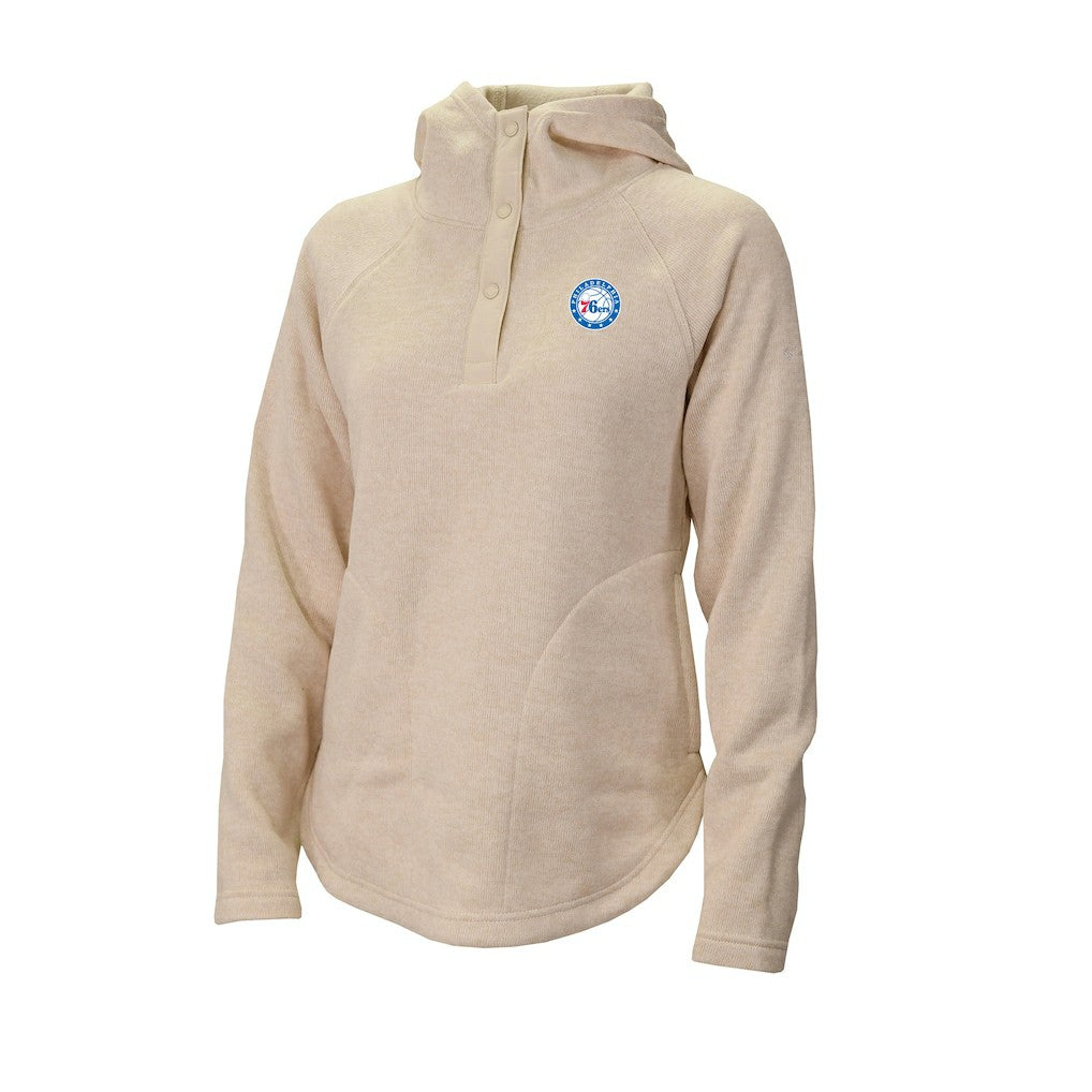 Columbia Philadelphia 76ers Women's Sweater Weather Quarter-Snap Hoodie