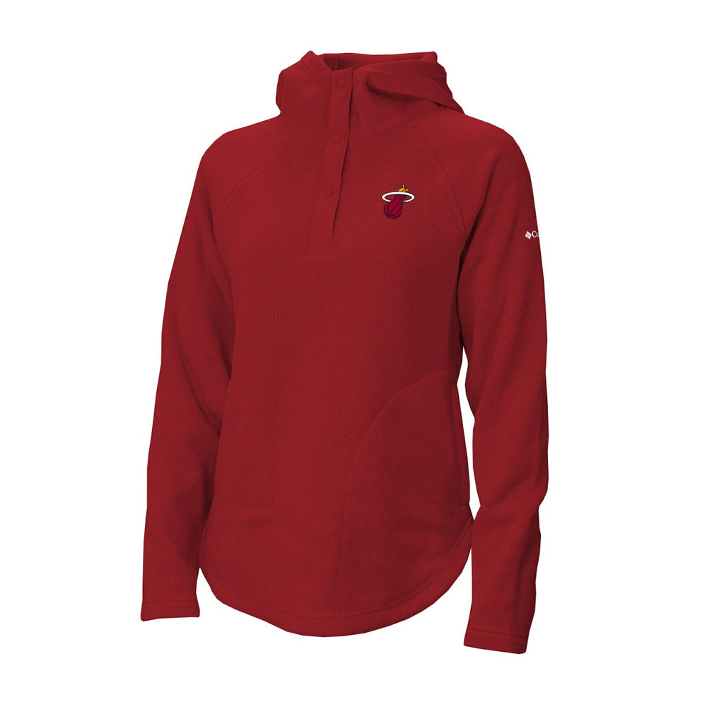 Columbia Miami Heat Women's Sweater Weather Quarter-Snap Hoodie