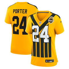 Joey Porter Jr.  Women's Alternate 1933 Throwback Game Jersey - Pittsburgh Steelers Jerseys