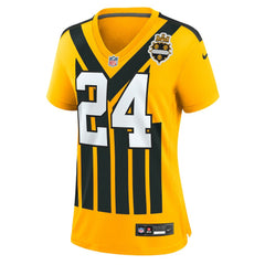 Joey Porter Jr.  Women's Alternate 1933 Throwback Game Jersey - Pittsburgh Steelers Jerseys