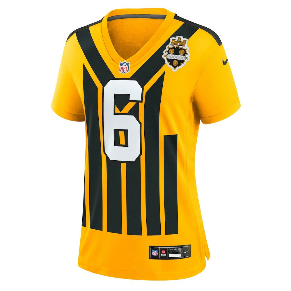 Patrick Queen  Women's Alternate 1933 Throwback Game Jersey - Pittsburgh Steelers Jerseys
