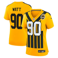 T.J. Watt  Women's Alternate 1933 Throwback Game Jersey - Pittsburgh Steelers Jerseys