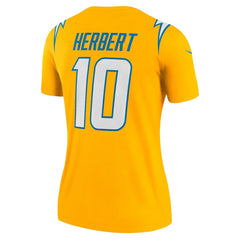 Justin Herbert  Women's Alternate Charger Power Legend Player Performance Top - Los Angeles Chargers Tops