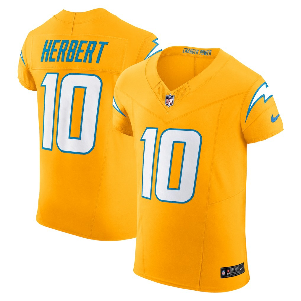 Justin Herbert  Alternate Charger Power Vapor F.U.S.E. Elite Jersey - Los Angeles Chargers Jerseys