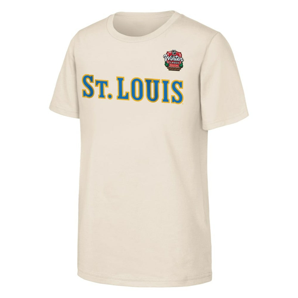 NHL St. Louis Blues Youth 2025 NHL Winter Classic Primary Logo T-Shirt