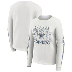WEAR by Erin Andrews Women's Graphic Waffle Long-Sleeve T-Shirt - Dallas Cowboys T-shirts