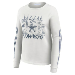 WEAR by Erin Andrews Women's Graphic Waffle Long-Sleeve T-Shirt - Dallas Cowboys T-shirts