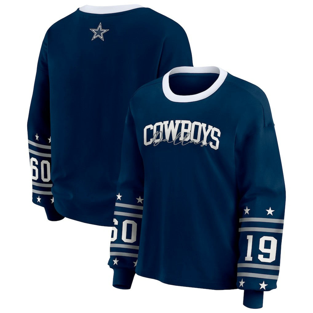 WEAR by Erin Andrews Women's Sport Long-Sleeve T-Shirt - Dallas Cowboys T-shirts