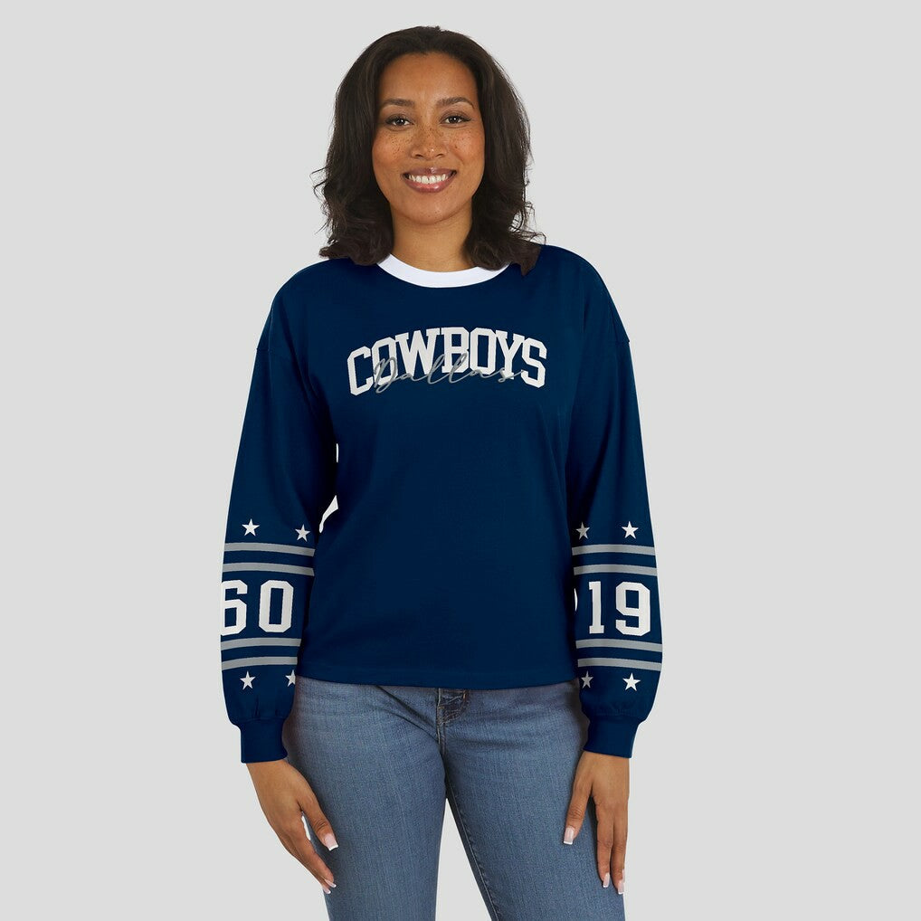 WEAR by Erin Andrews Women's Sport Long-Sleeve T-Shirt - Dallas Cowboys T-shirts