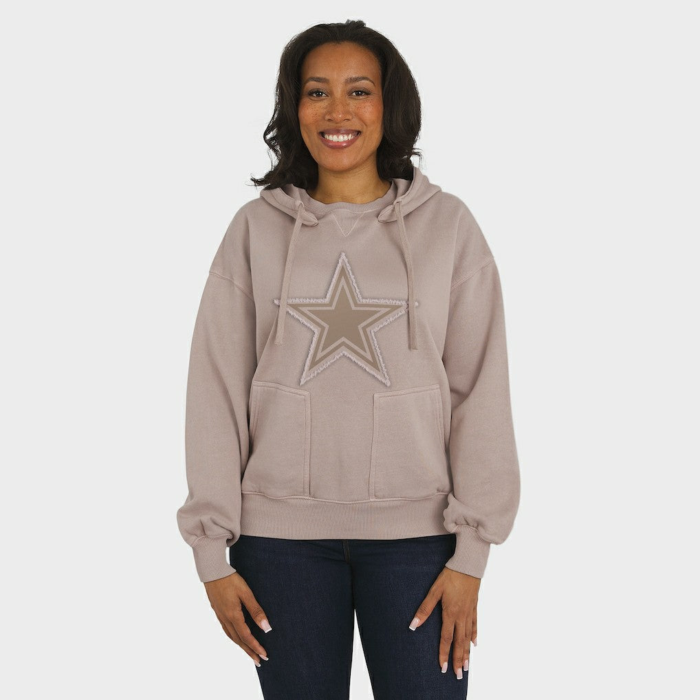 WEAR by Erin Andrews Women's Washed Pullover Crewdie - Dallas Cowboys Pullover