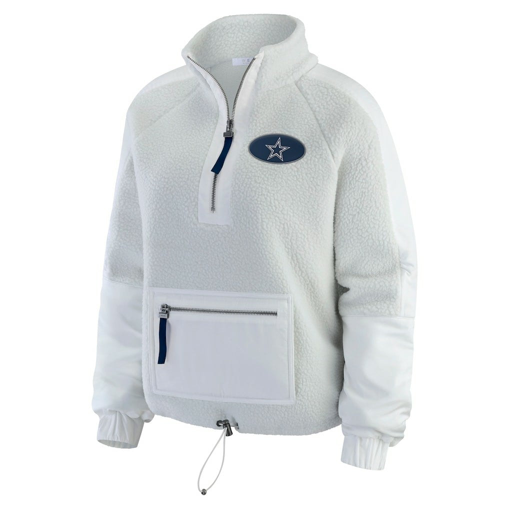 WEAR by Erin Andrews Women's Polar Fleece Half-Zip Jacket - Dallas Cowboys Jackets