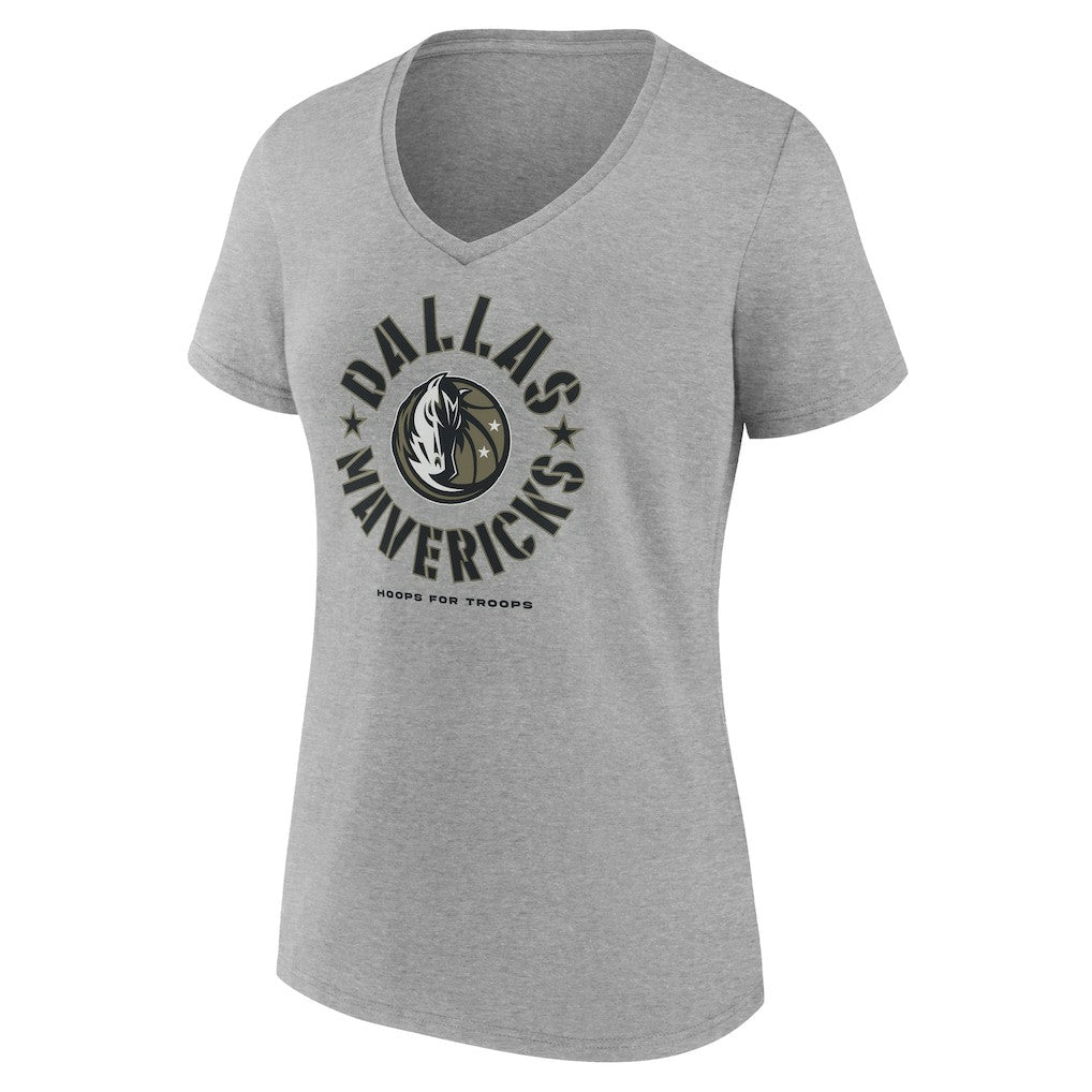 Dallas Mavericks Women's Hoops for Troops V-Neck T-Shirt sale