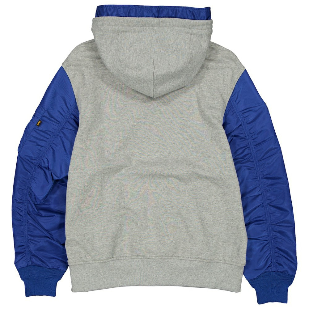 Heather Gray/Royal Los Angeles Dodgers New Era x Alpha Industries Full-Zip Hoodie Jacket