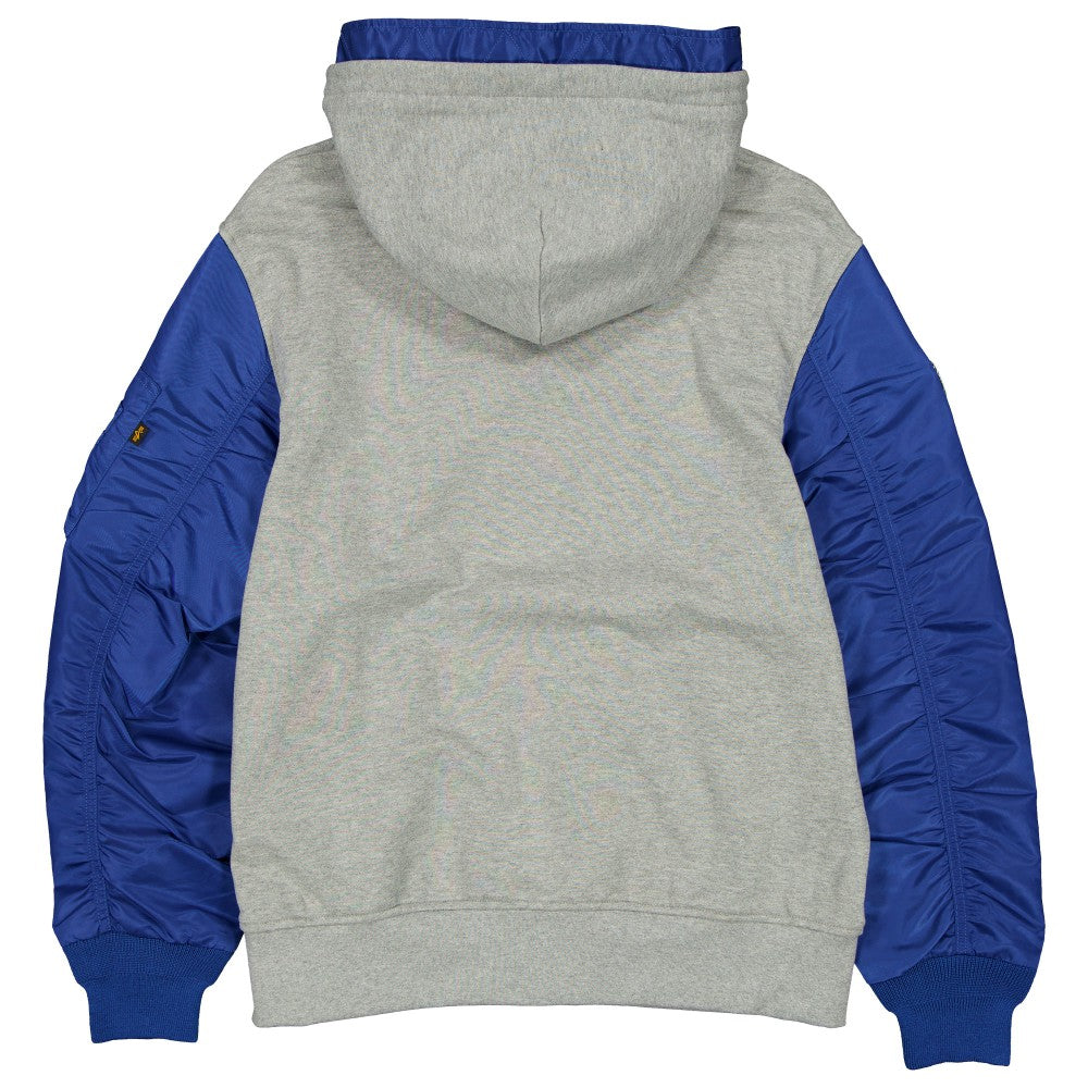 Heather Gray/Royal New York Mets New Era x Alpha Industries Full-Zip Hoodie Jacket