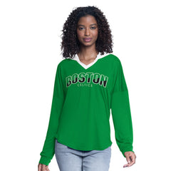 Boston Celtics G-III 4Her by Carl Banks Women's Bench Player Oversized Long Sleeve Hooded Top