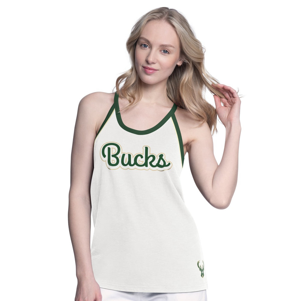 Milwaukee Bucks G-III 4Her by Carl Banks Women's Curveball Racerback Scoop Neck Slub Tank Top