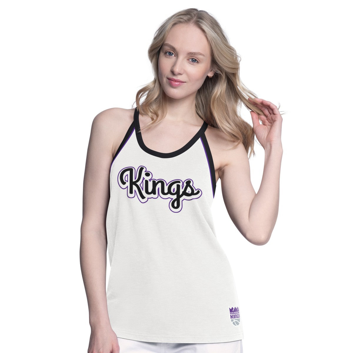 Sacramento Kings G-III 4Her by Carl Banks Women's Curveball Racerback Scoop Neck Slub Tank Top