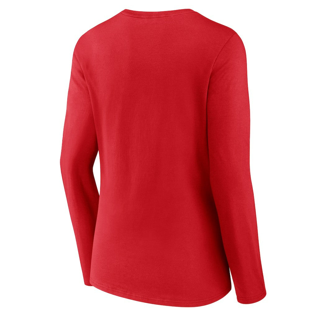 Women's Primary Logo Long Sleeve V-Neck T-Shirt - Kansas City Chiefs T-shirts