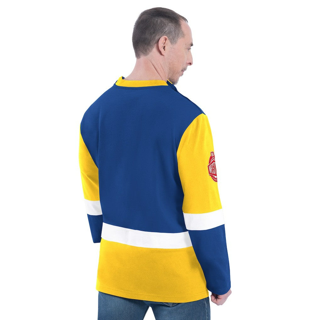 Golden State Warriors G-III Sports by Carl Banks Adaptive Rugby Long Sleeve Top sale