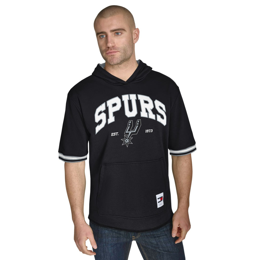 San Antonio Spurs Tommy Jeans Paul French Terry Short Sleeve Pullover Hoodie