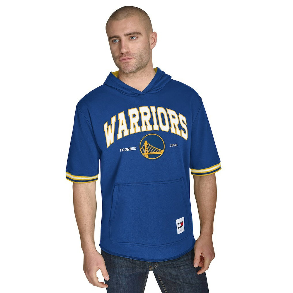 Golden State Warriors Tommy Jeans Paul French Terry Short Sleeve Pullover Hoodie sale
