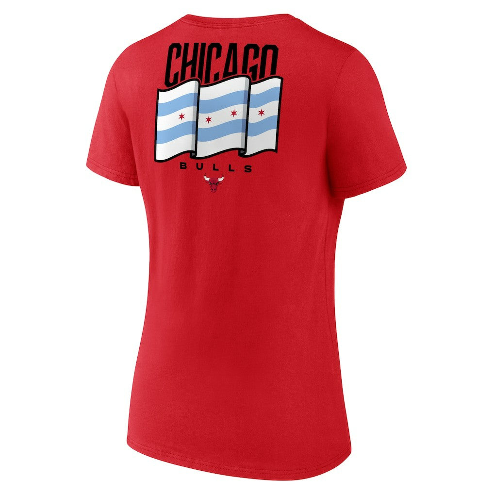 Chicago Bulls Women's Clutch V-Neck T-Shirt sale