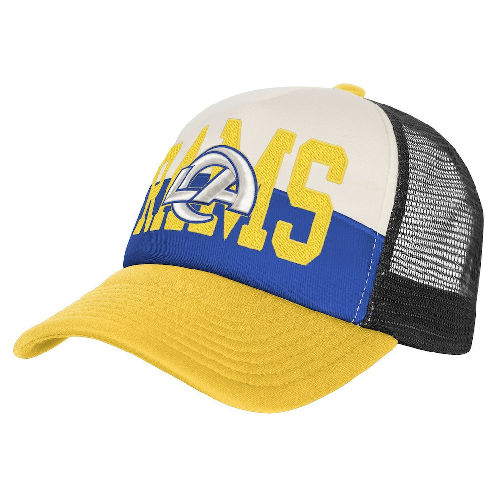 Youth Modern Fan Trucker Adjustable Hat - Los Angeles Rams Hats