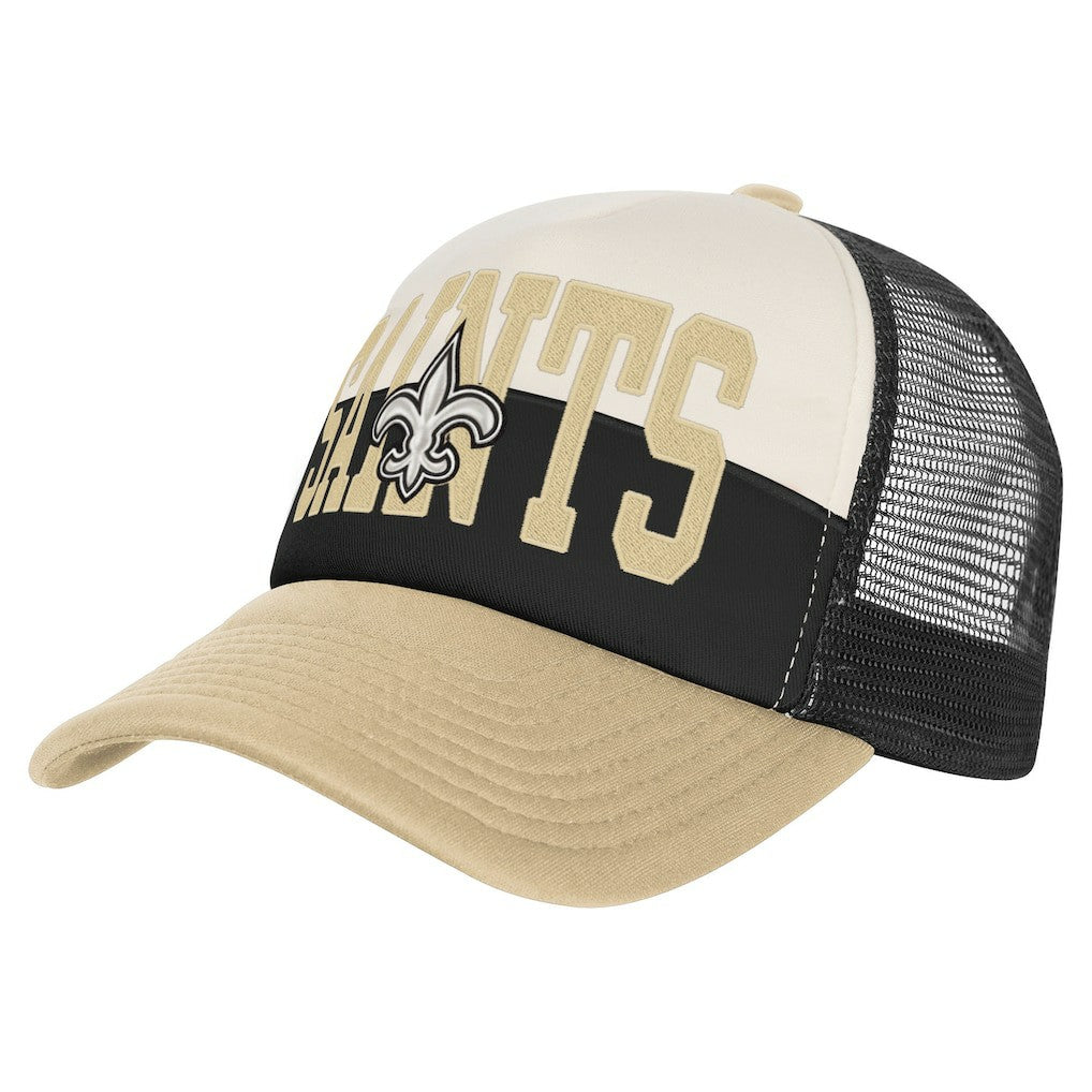 Youth Modern Fan Trucker Adjustable Hat - New Orleans Saints Hats