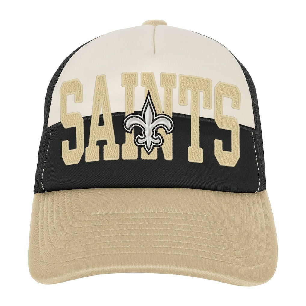 Youth Modern Fan Trucker Adjustable Hat - New Orleans Saints Hats