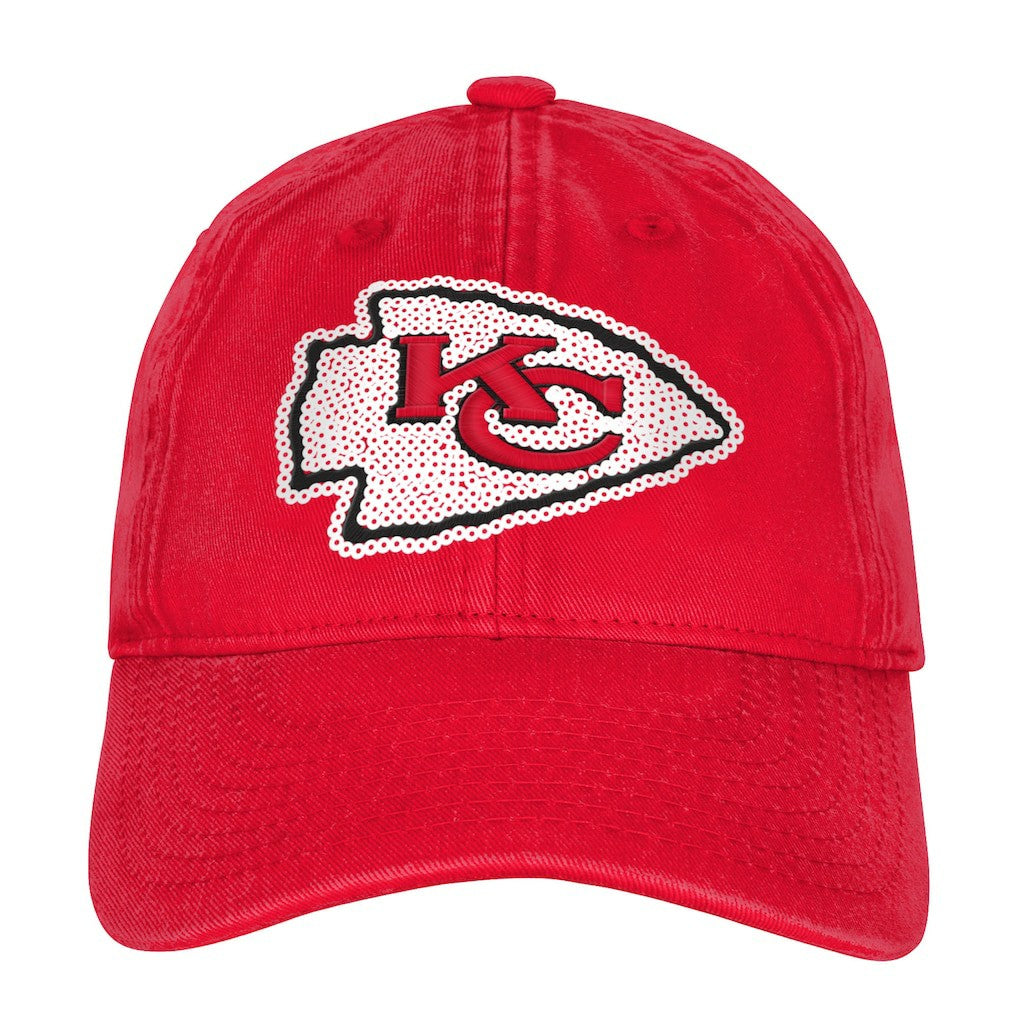Outerstuff Girls Youth Gridiron Adjustable Hat - Kansas City Chiefs Hats