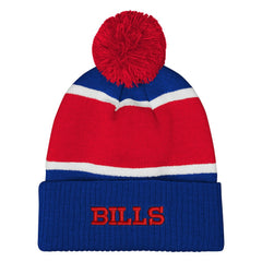 Outerstuff Girls Let's Play Cuffed Knit Hat with Pom - Buffalo Bills Hats