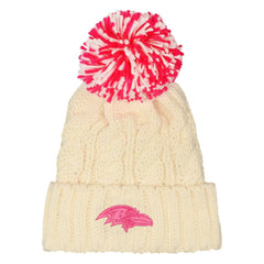 Outerstuff Girls Cable Cuffed Knit Hat with Pom - Baltimore Ravens Hats